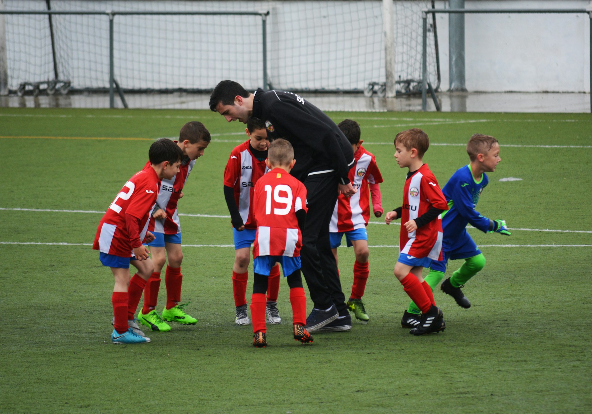 Kids playing soccer